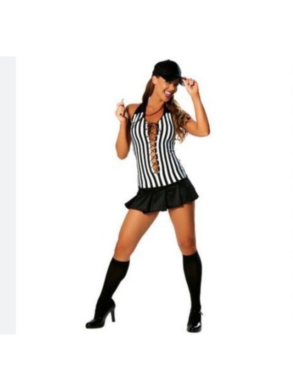 Roma Sexy Referee Costume Keeping Score Cosplay Set Womens Size M/L